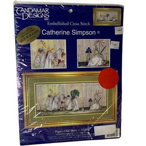 Candamar Designs Papas Old Shirt Embellished Cross Stitch Kit By Catherine Simps